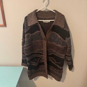 The Normal Brand Women's Brown and Black Cardigan